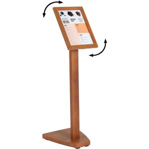 Infoständer Update-Displays aus Holz, braun, A3