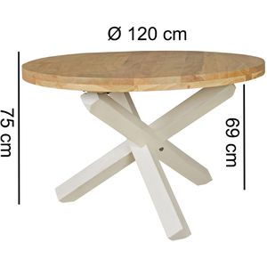 Produktbild für Esstisch Wohnling WL5.056, Akazien-Massivholz