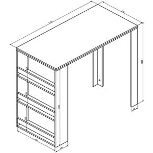 Produktbild für Bartisch Vicco weiß