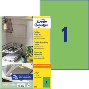Universaletiketten Zweckform 3472, grün