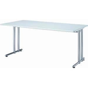 Produktbild für Schreibtisch Hammerbacher N-Serie, lichtgrau / silber