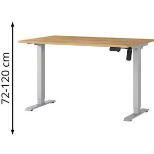 Produktbild für Schreibtisch Germania Profi 3.0, 8022-638, eiche / silber