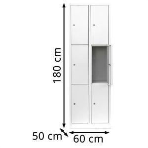 Produktbild für Schließfachschrank Lüllmann 520327, weiß