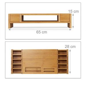Produktbild für Monitorständer Relaxdays 10025703, Bambus