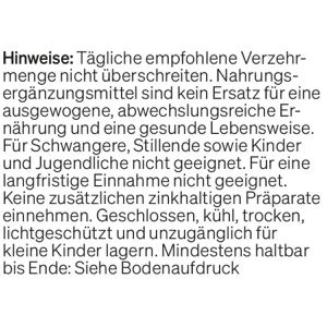 Produktbild für Zink natural-elements 120 Tabletten