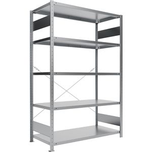 Produktbild für Schwerlastregal META-Regalbau 9900013273, 5 Metallböden