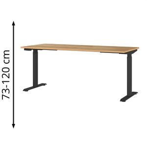 Schreibtisch Germania Mailand, 7909-593, eiche / schwarz