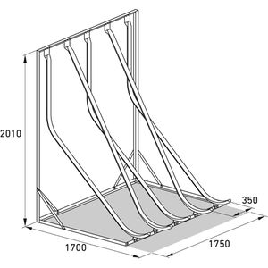 Produktbild für Fahrradständer WSM SF 5, freistehend
