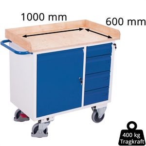 Produktbild für Werkstattwagen VARIOfit sw985.002, Tragkraft 400 kg