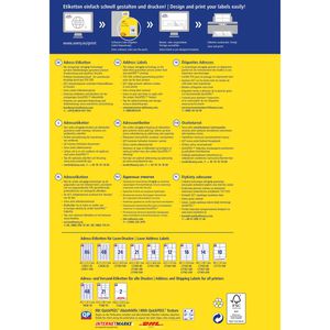 Produktbild für Adressetiketten Zweckform 7160-10, weiß