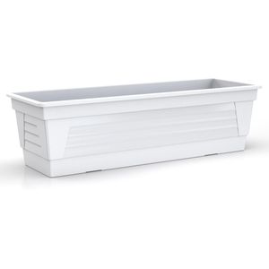 Plastard Milano 100 Blumenkasten, wei, 100 x 21 x 17cm, aus Kunststoff   Bttcher AG