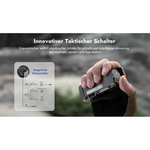Produktbild für Taschenlampe Wuben X4 grau, LED, aufladbar