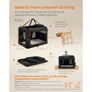 Produktbild für Tiertransportbox Feandrea Gr. XXXL, aus Stoff