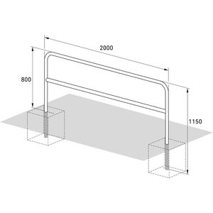 Produktbild für Fahrradständer WSM 9240, Bodenmontage