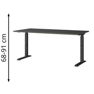Produktbild für Schreibtisch Germania Mailand, 7911-547, graphit / schwarz