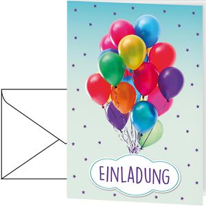 Produktbild für Einladungskarten Perleberg 7440006-2, Luftballone