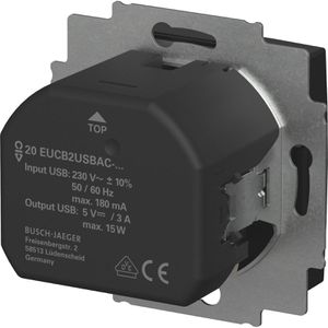 Produktbild für Steckdose Busch-Jaeger Balance SI 20 EUCB2USBAC-915, Unterputz