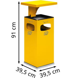Produktbild für Aschenbecher VAR B32, 12171, gelb, Outdoor, mit Dach