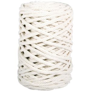 Häkelgarn Rayher 42010104 Braidy Recycling Garn 4 mm elfenbein