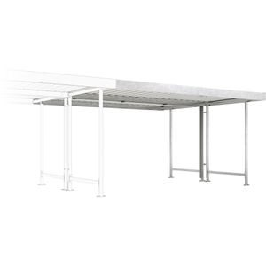 Produktbild für Fahrradunterstand WSM Leipzig L45, silber, aus Metall