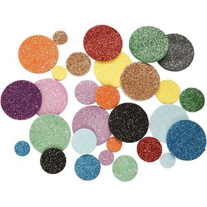 Moosgummi Creativ-Company Kreise, Höhe 1,2 - 3,2 cm