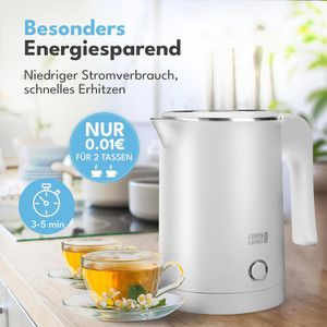 Produktbild für Wasserkocher LEBENLANG Reisekocher, weiß