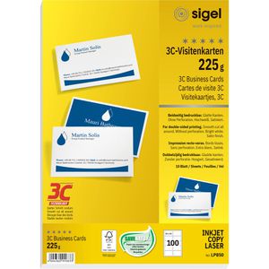 Visitenkarten Sigel LP850 - 3C, 85 x 55mm