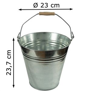 Produktbild für Ascheeimer HRB 667018, silber, mit Holzgriff