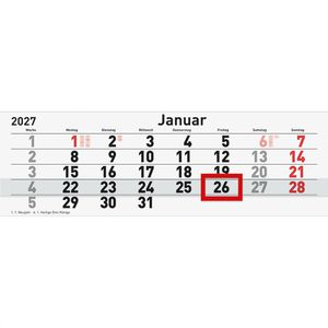 Produktbild für 5-Monatskalender Rido-Ide 7033520006 grau, mit Ferienübersicht