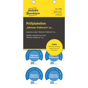 Produktbild für Prüfplaketten Zweckform 7906, nächster Prüftermin