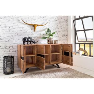 Produktbild für Sideboard Wohnling Satara WL5.194, aus Massivholz, akazie