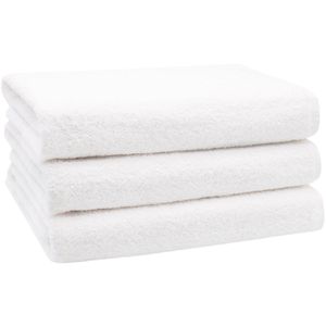 Handtuch Zollner Grado, weiß, 70 x 140 cm