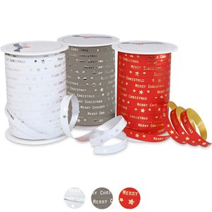 Produktbild für Geschenkband Präsent Merry Christmas, rot