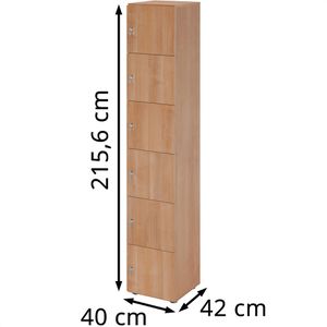 Produktbild für Schließfachschrank Hammerbacher 264l6, nussbaum