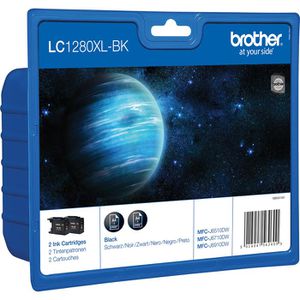 Tinte Brother LC-1280XLBKBP2 Doppelpack