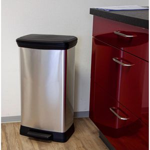 Produktbild für Mülleimer Curver Deco Bin Metallics, silber