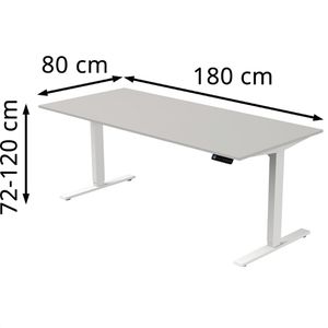 Produktbild für Schreibtisch Kerkmann Move 3, lichtgrau / weiß