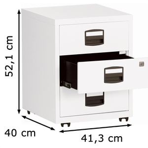 Produktbild für Rollcontainer Bisley-Home PFA, aus Metall, weiß