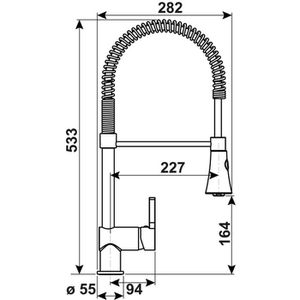 Produktbild für Küchenarmatur Cornat Fuerte 3206, Edelstahl