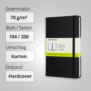 Produktbild für Notizbuch Moleskine Classic Collection Medium Karton Hardcover
