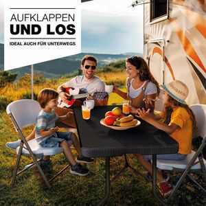 Produktbild für Klapptisch tillvex TVGTR02, aus Kunststoff