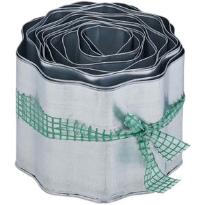 Produktbild für Rasenkante Relaxdays 10044653, silber, flexibel