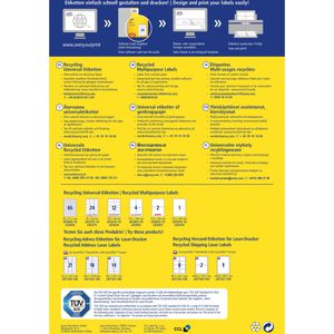 Produktbild für Universaletiketten Zweckform LR3427 Recycling weiß