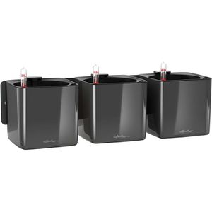 Übertopf Lechuza Green Wall Home Kit Glossy, grau, 14x14x14cm