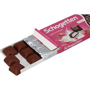 Produktbild für Tafelschokolade Schogetten Joghurt-Erdbeer