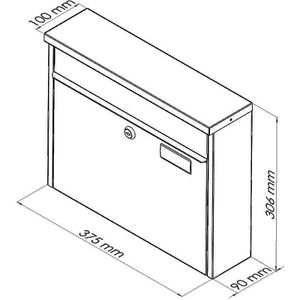 Produktbild für Briefkasten SafePost ScanPro 967 RAL 7016 anthrazit, aus Stahl