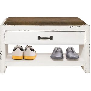 Produktbild für Schuhbank Haku-Möbel 17961, weiß, aus Holz
