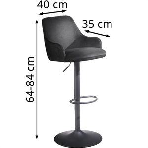 Produktbild für Barhocker Wohnling WL7.007, drehbar mit Lehne