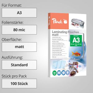 Produktbild für Laminierfolien Peach S-PP580-15 DIN A3