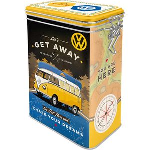 Kaffeedose Nostalgic-Art VW Bulli Lets get away, aus Metall